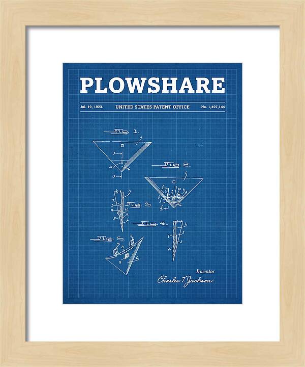 Plowshare Blueprint Patent Us1497144a