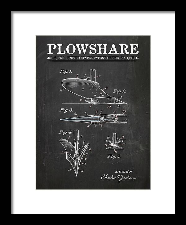 Plowshare Chalkboard Patent Us1497144a