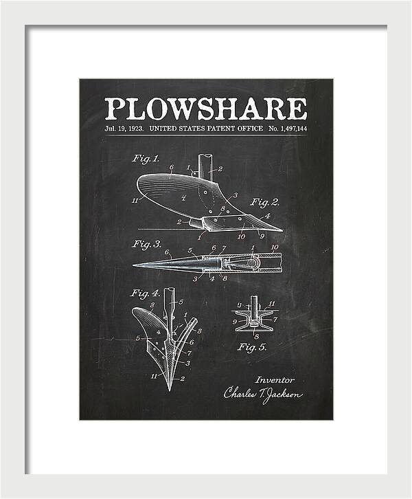 Plowshare Chalkboard Patent Us1497144a