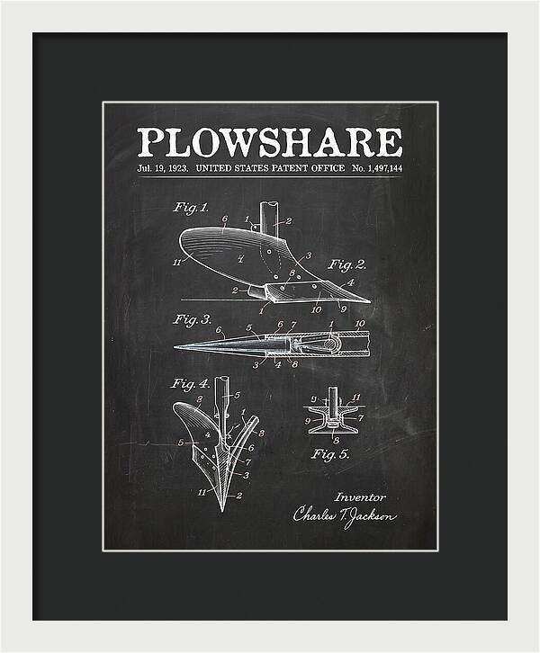 Plowshare Chalkboard Patent Us1497144a