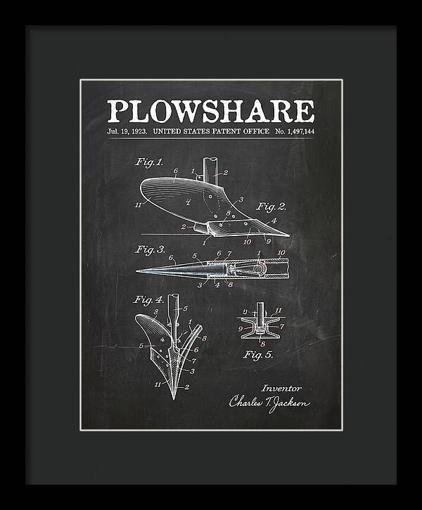 Plowshare Chalkboard Patent Us1497144a