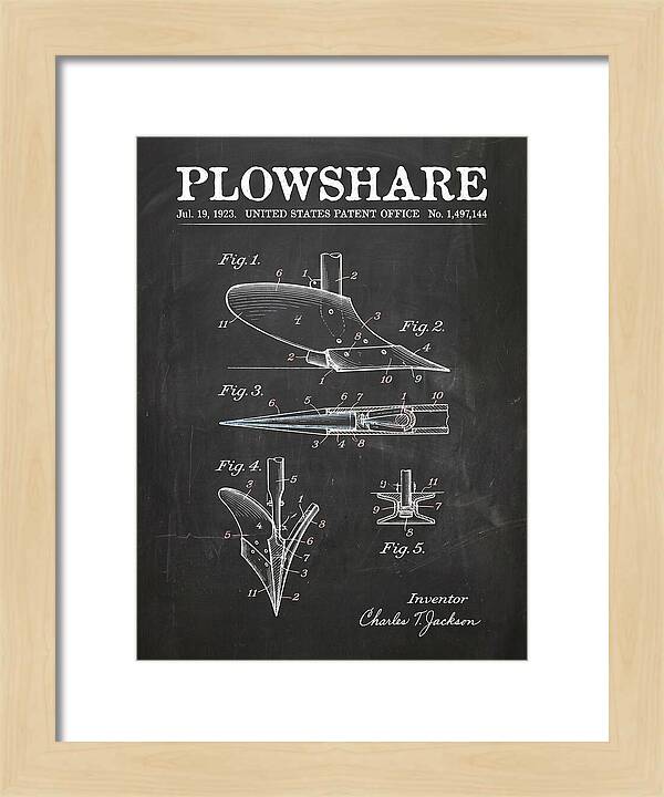 Plowshare Chalkboard Patent Us1497144a