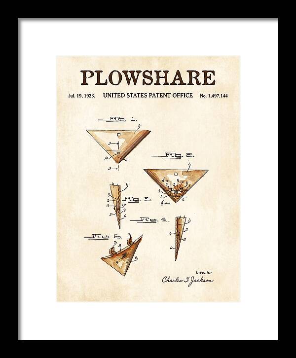 Plowshare Watercolor Patent Us1497144a