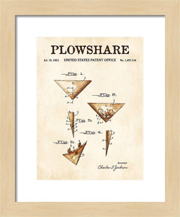 Plowshare Watercolor Patent Us1497144a