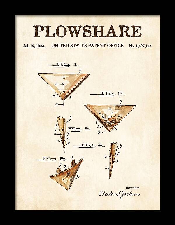 Plowshare Watercolor Patent Us1497144a