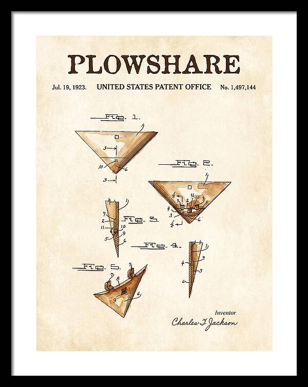 Plowshare Watercolor Patent Us1497144a