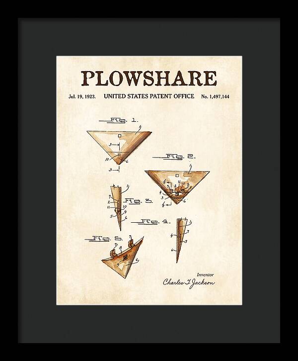 Plowshare Watercolor Patent Us1497144a