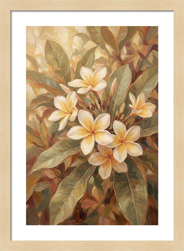 Plumeria Cluster In Cream And Soft Yellow