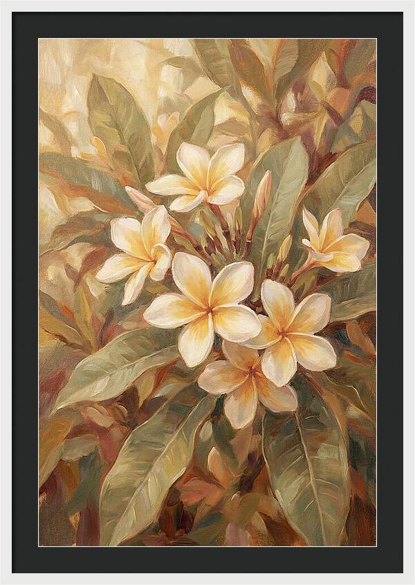 Plumeria Cluster In Cream And Soft Yellow