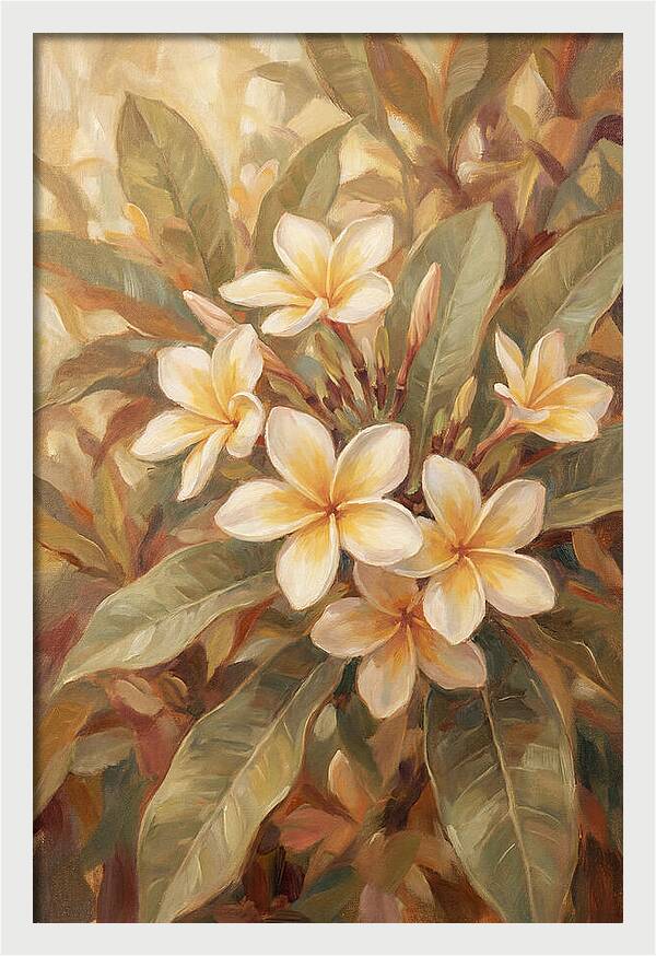 Plumeria Cluster In Cream And Soft Yellow