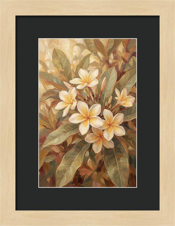 Plumeria Cluster In Cream And Soft Yellow