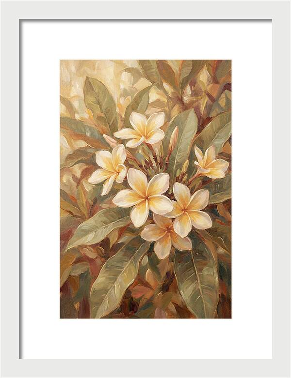 Plumeria Cluster In Cream And Soft Yellow