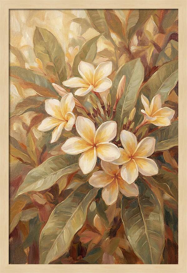 Plumeria Cluster In Cream And Soft Yellow