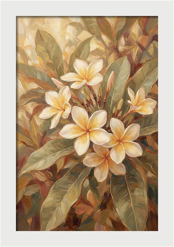 Plumeria Cluster In Cream And Soft Yellow