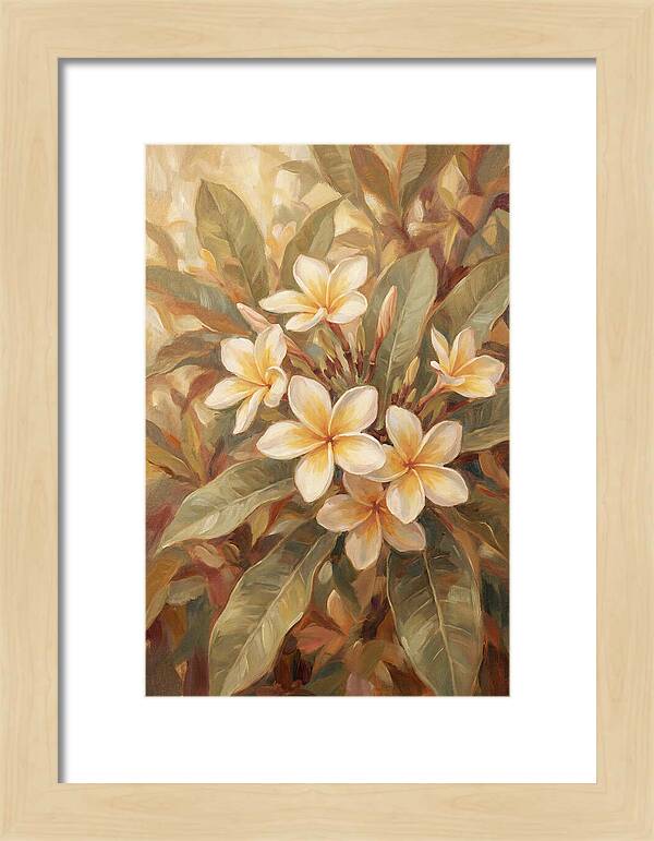 Plumeria Cluster In Cream And Soft Yellow