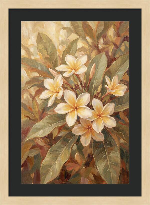 Plumeria Cluster In Cream And Soft Yellow