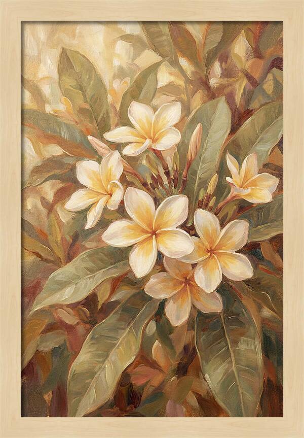 Plumeria Cluster In Cream And Soft Yellow