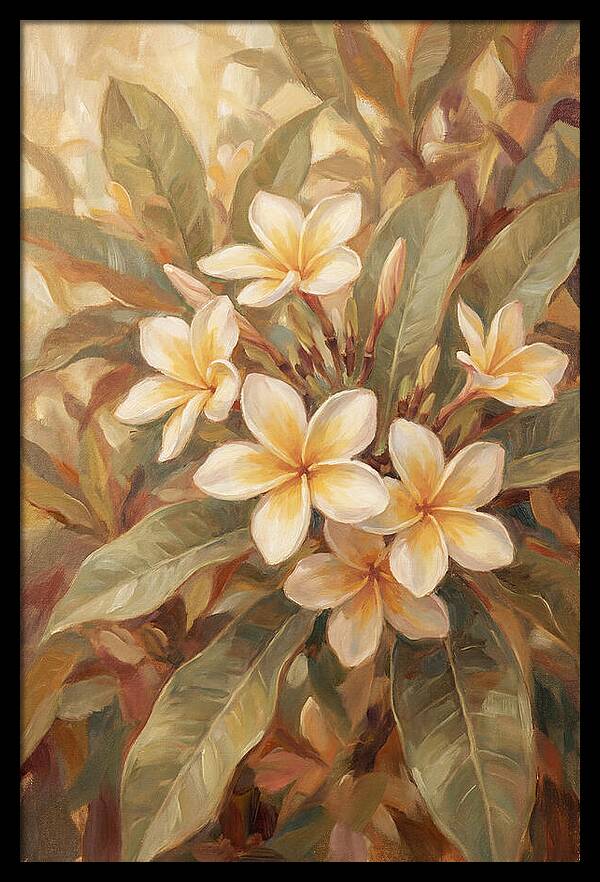 Plumeria Cluster In Cream And Soft Yellow