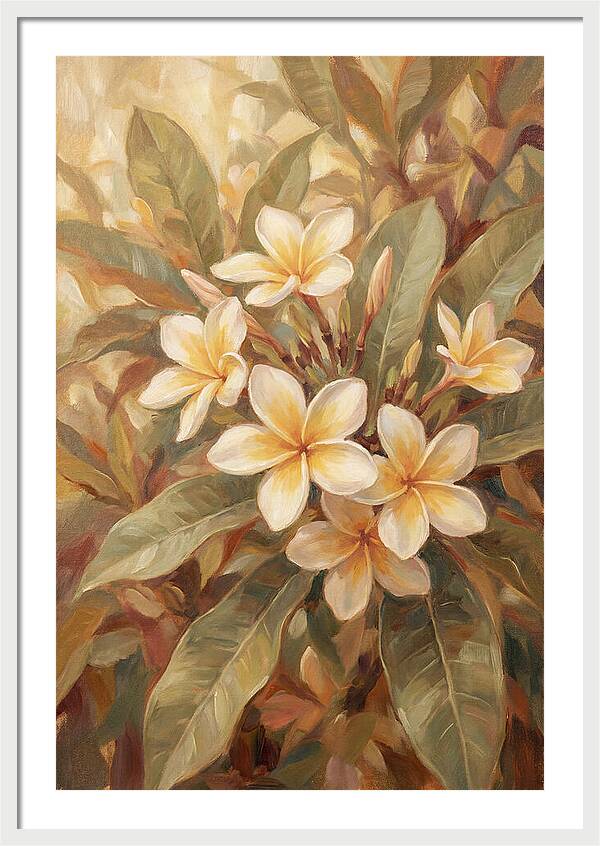 Plumeria Cluster In Cream And Soft Yellow