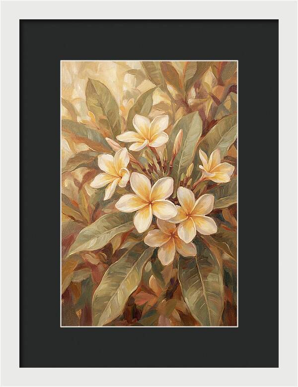 Plumeria Cluster In Cream And Soft Yellow
