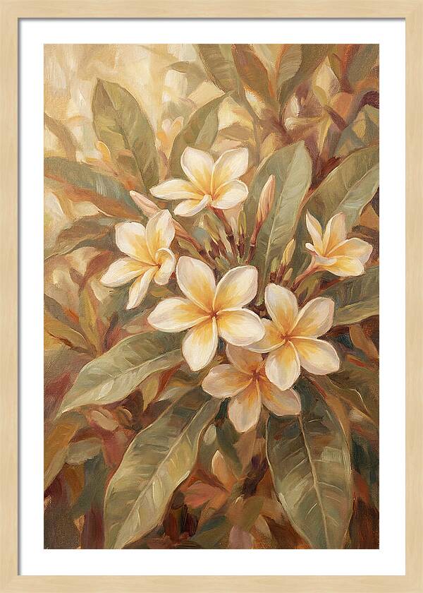 Plumeria Cluster In Cream And Soft Yellow