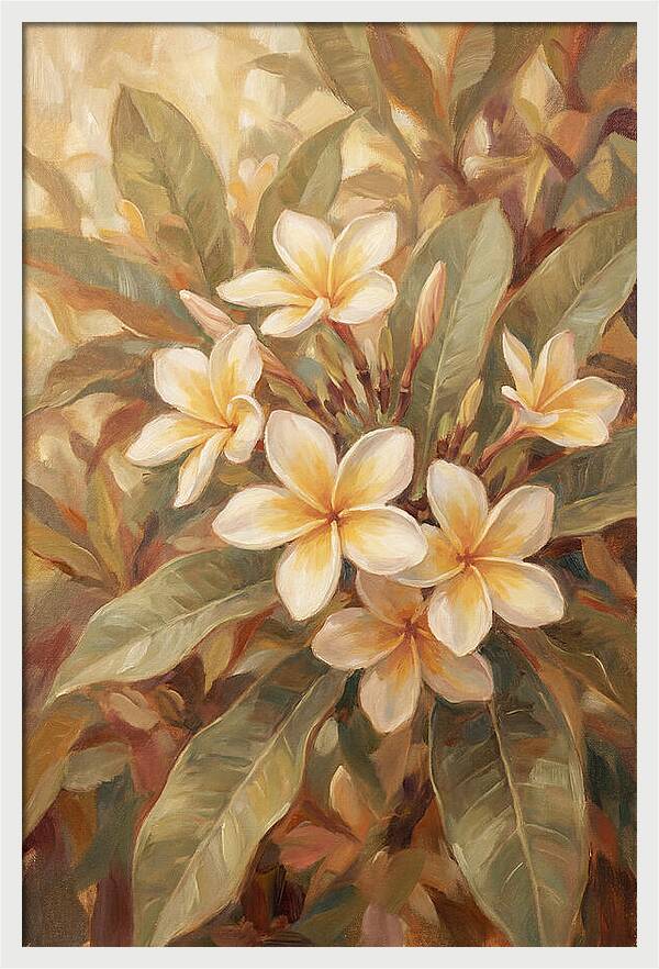 Plumeria Cluster In Cream And Soft Yellow