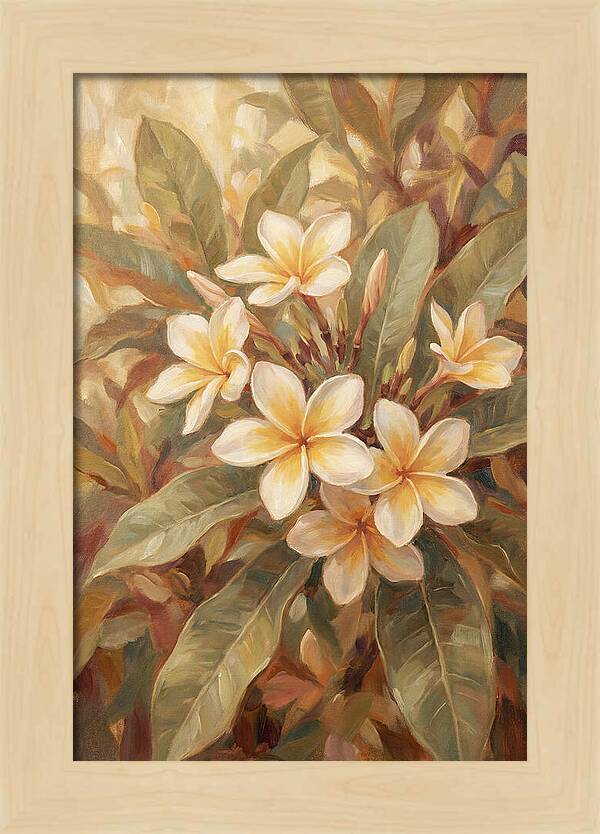 Plumeria Cluster In Cream And Soft Yellow