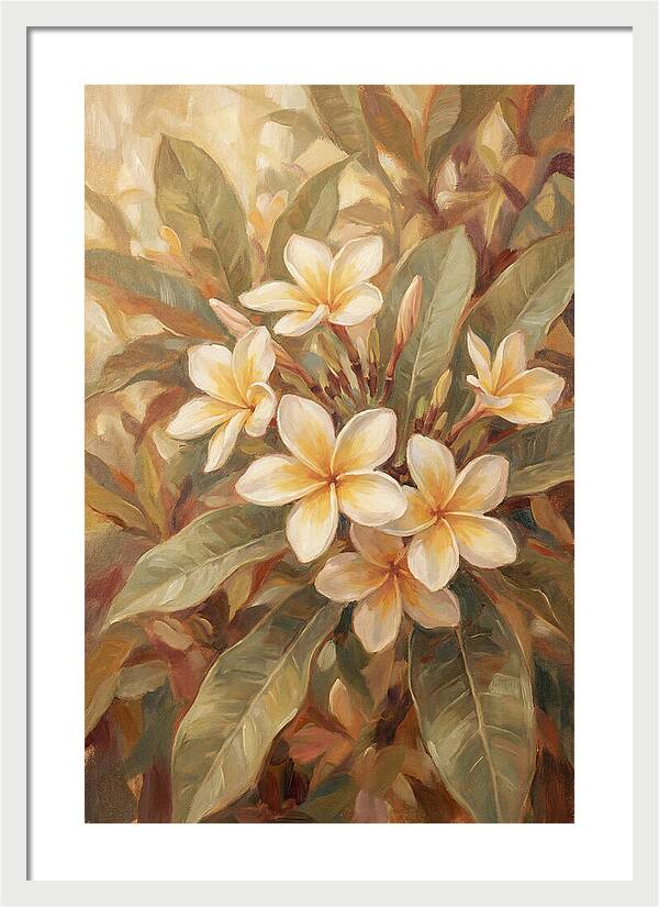 Plumeria Cluster In Cream And Soft Yellow