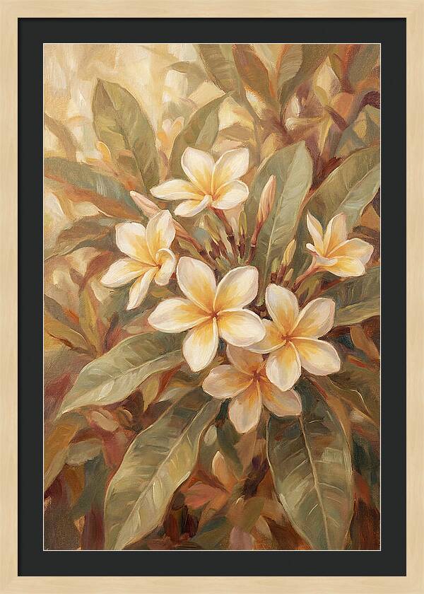 Plumeria Cluster In Cream And Soft Yellow