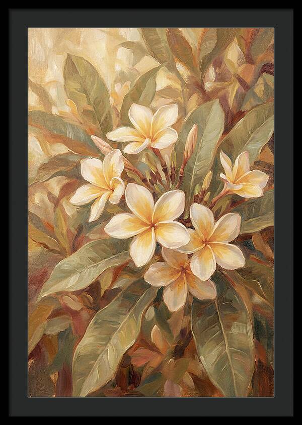 Plumeria Cluster In Cream And Soft Yellow