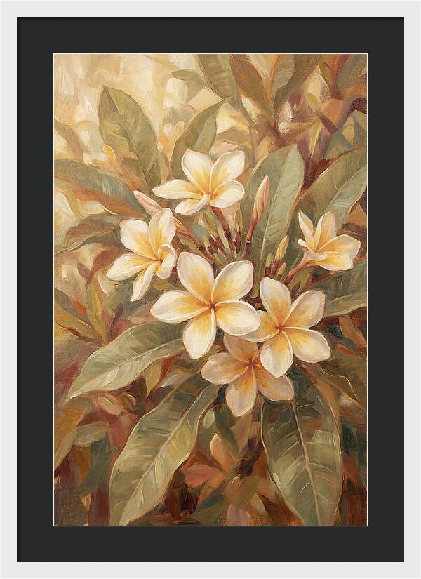Plumeria Cluster In Cream And Soft Yellow
