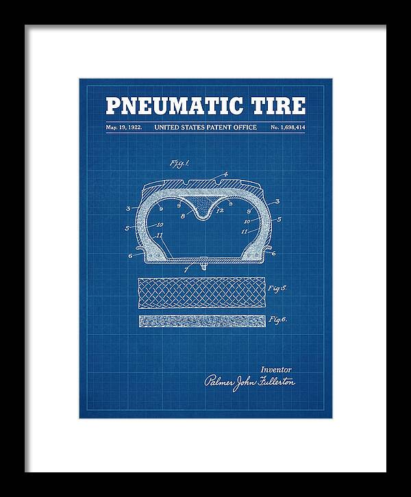 Pneumatic Tire Blueprint Patent Us1698414a
