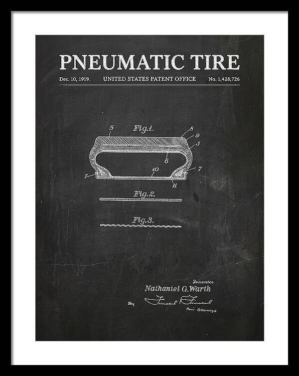 Pneumatic Tire Chalkboard Patent Us1428726a