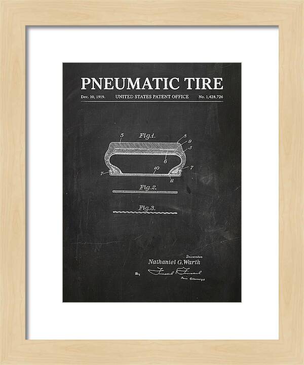 Pneumatic Tire Chalkboard Patent Us1428726a
