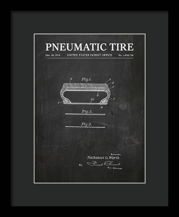 Pneumatic Tire Chalkboard Patent Us1428726a