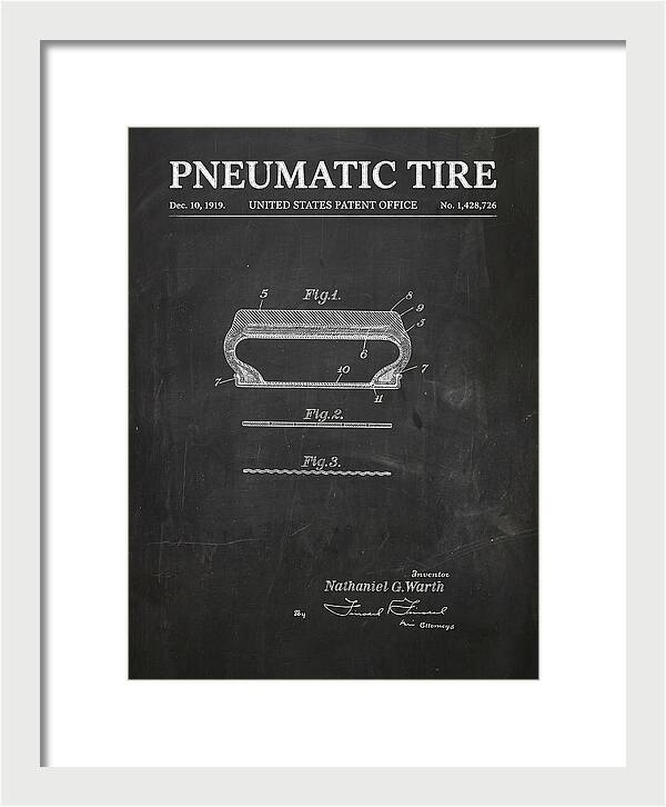 Pneumatic Tire Chalkboard Patent Us1428726a