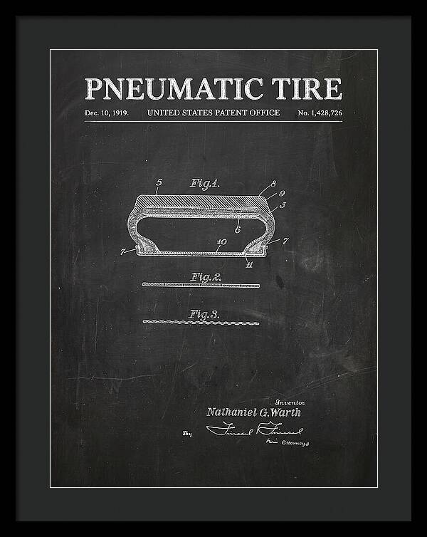 Pneumatic Tire Chalkboard Patent Us1428726a