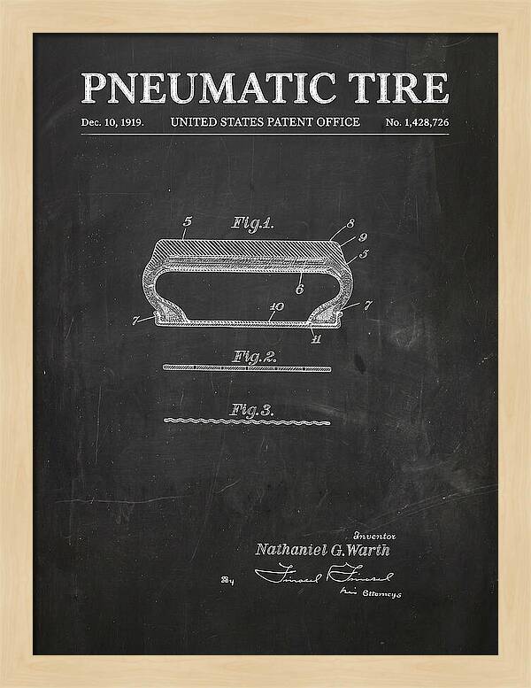 Pneumatic Tire Chalkboard Patent Us1428726a