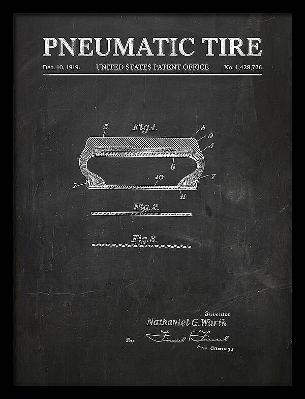 Pneumatic Tire Chalkboard Patent Us1428726a