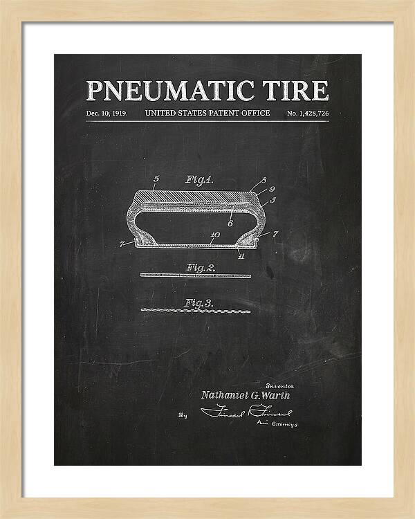 Pneumatic Tire Chalkboard Patent Us1428726a