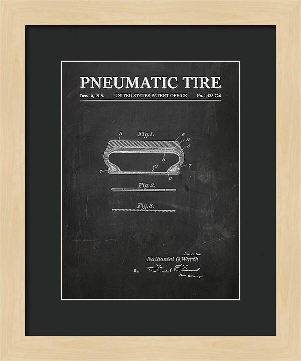 Pneumatic Tire Chalkboard Patent Us1428726a