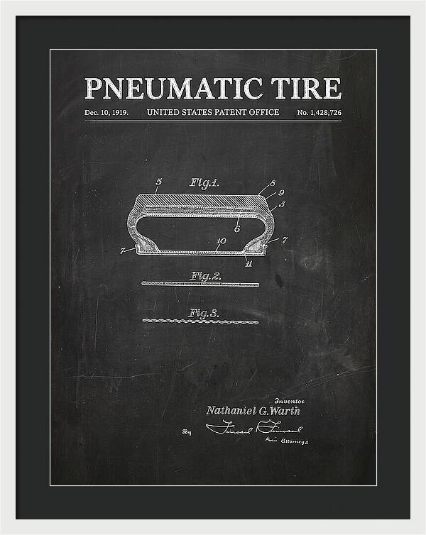 Pneumatic Tire Chalkboard Patent Us1428726a