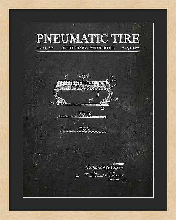 Pneumatic Tire Chalkboard Patent Us1428726a