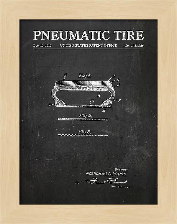 Pneumatic Tire Chalkboard Patent Us1428726a
