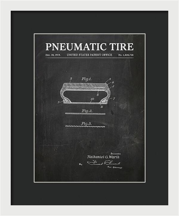 Pneumatic Tire Chalkboard Patent Us1428726a