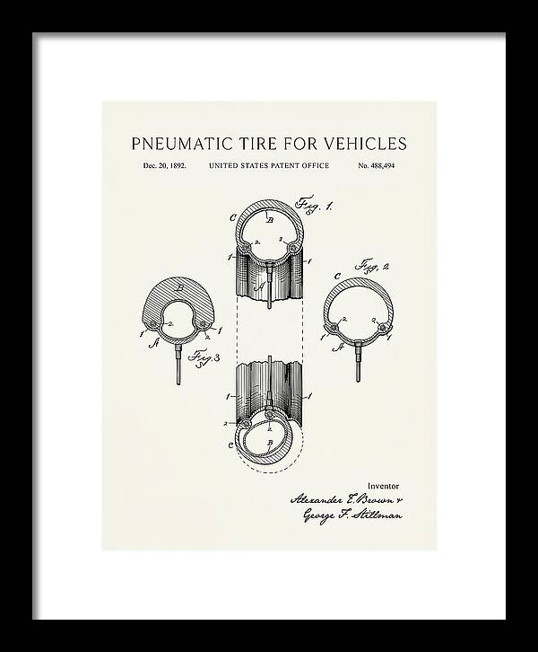 Pneumatic Tire For Vehicles Minimalist Patent Us488494a