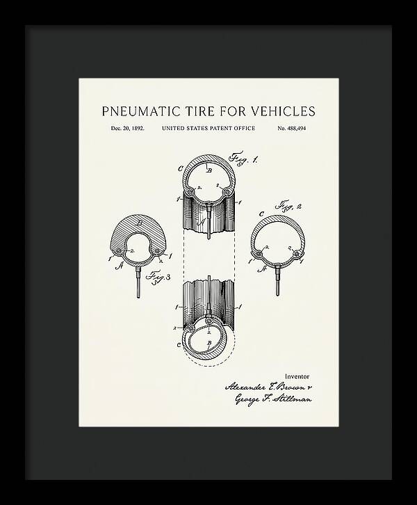 Pneumatic Tire For Vehicles Minimalist Patent Us488494a