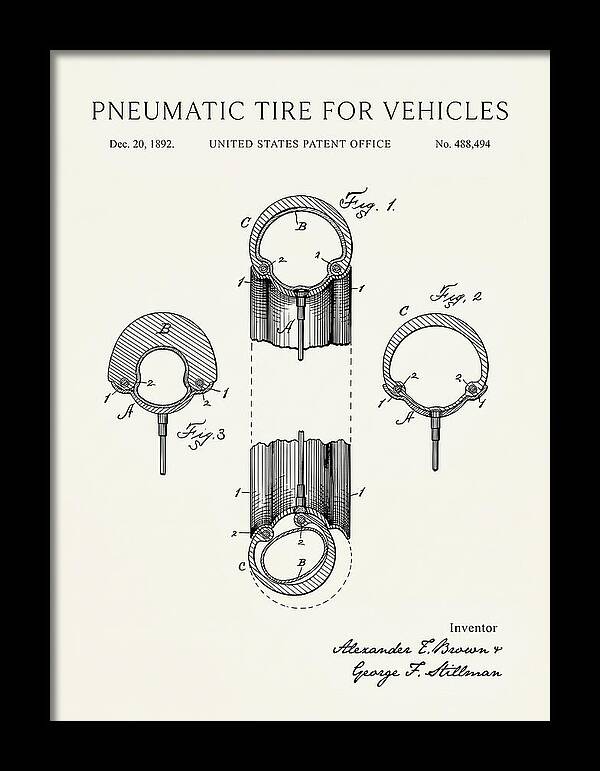 Pneumatic Tire For Vehicles Minimalist Patent Us488494a