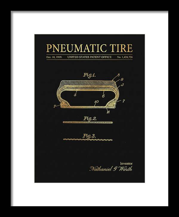 Pneumatic Tire Gold Patent Us1428726a