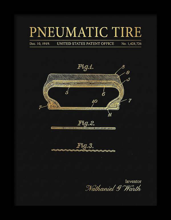 Pneumatic Tire Gold Patent Us1428726a